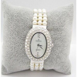 Women Croton Crystals Quartz WR Analog 24mm Dial Watch (G979) "New Battery"